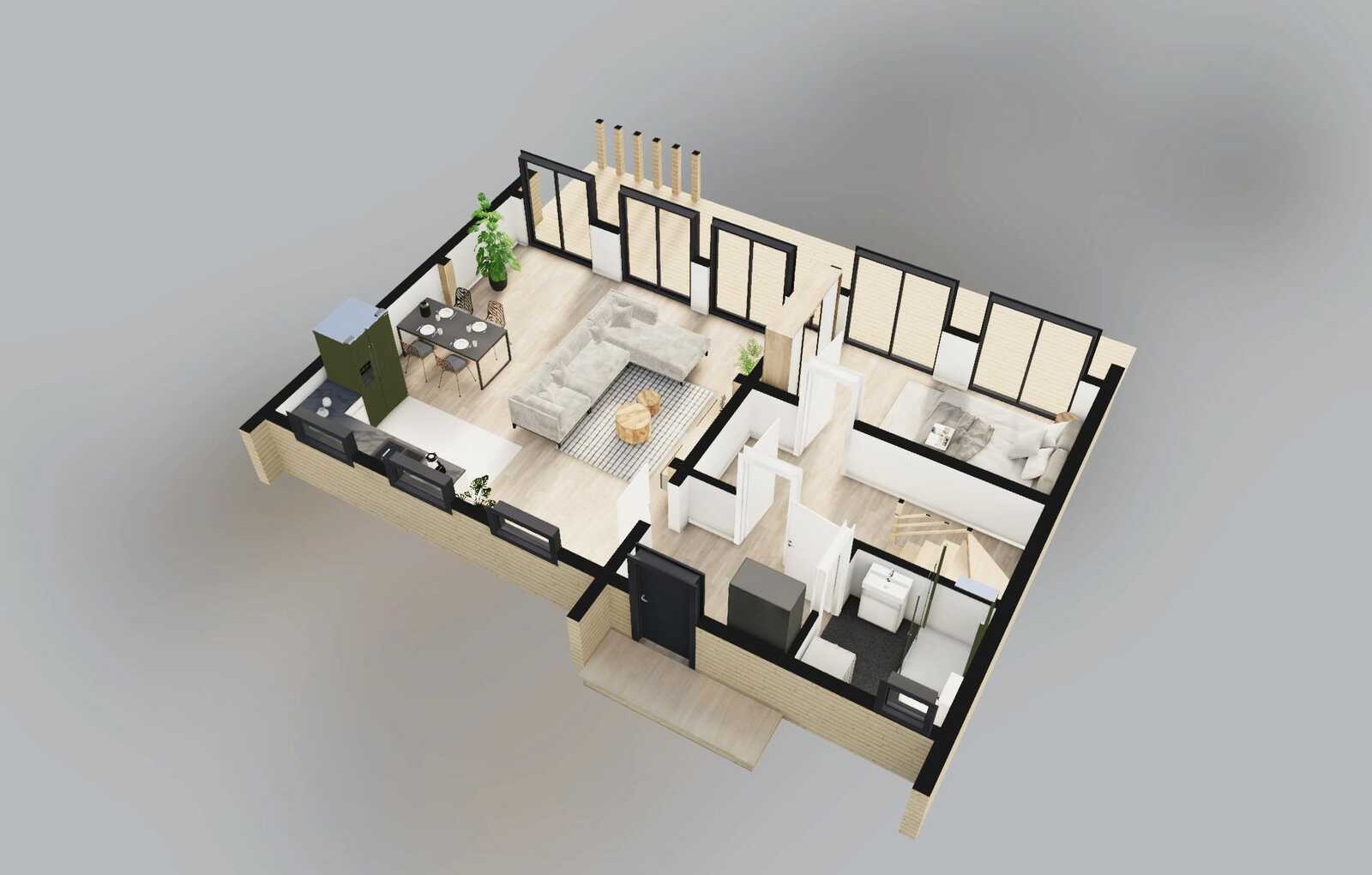 Modular, prefabricated, container house or land plot for sale. Photo 5.