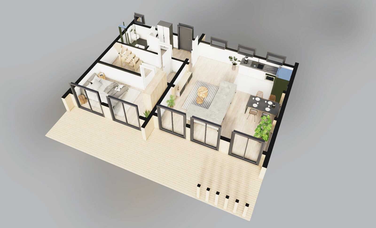 Modular, prefabricated, container house or land plot for sale. Photo 6.