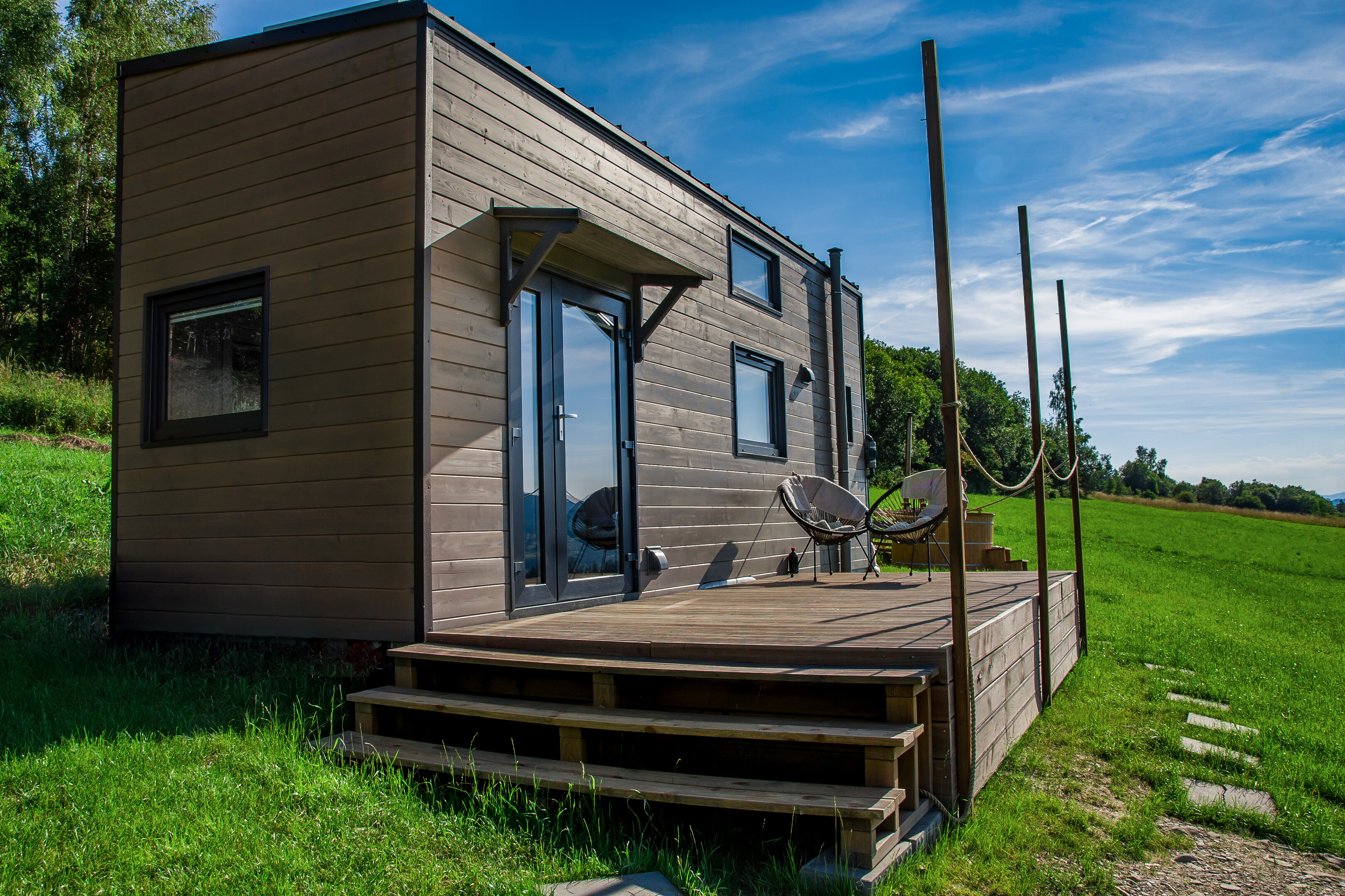 Modular, prefabricated, container house or land plot for sale. Photo 1.
